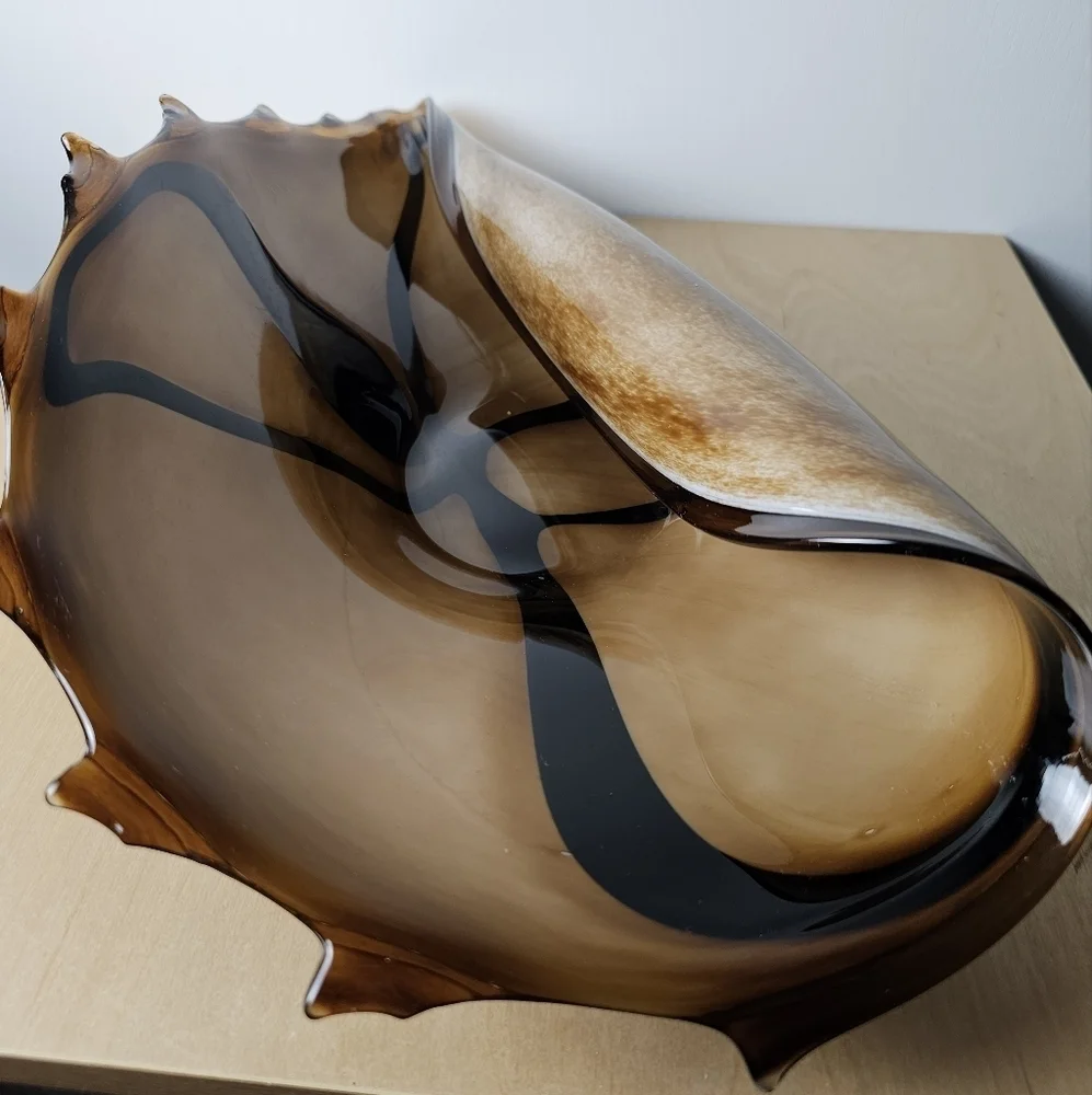 Murano Abstract Conch Shell Art Glass